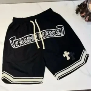 Black-Chrome-Hearts-Casual-Shorts