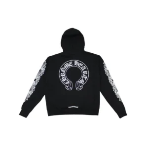 CH Floral Horseshoe Pullover Hoodie Black